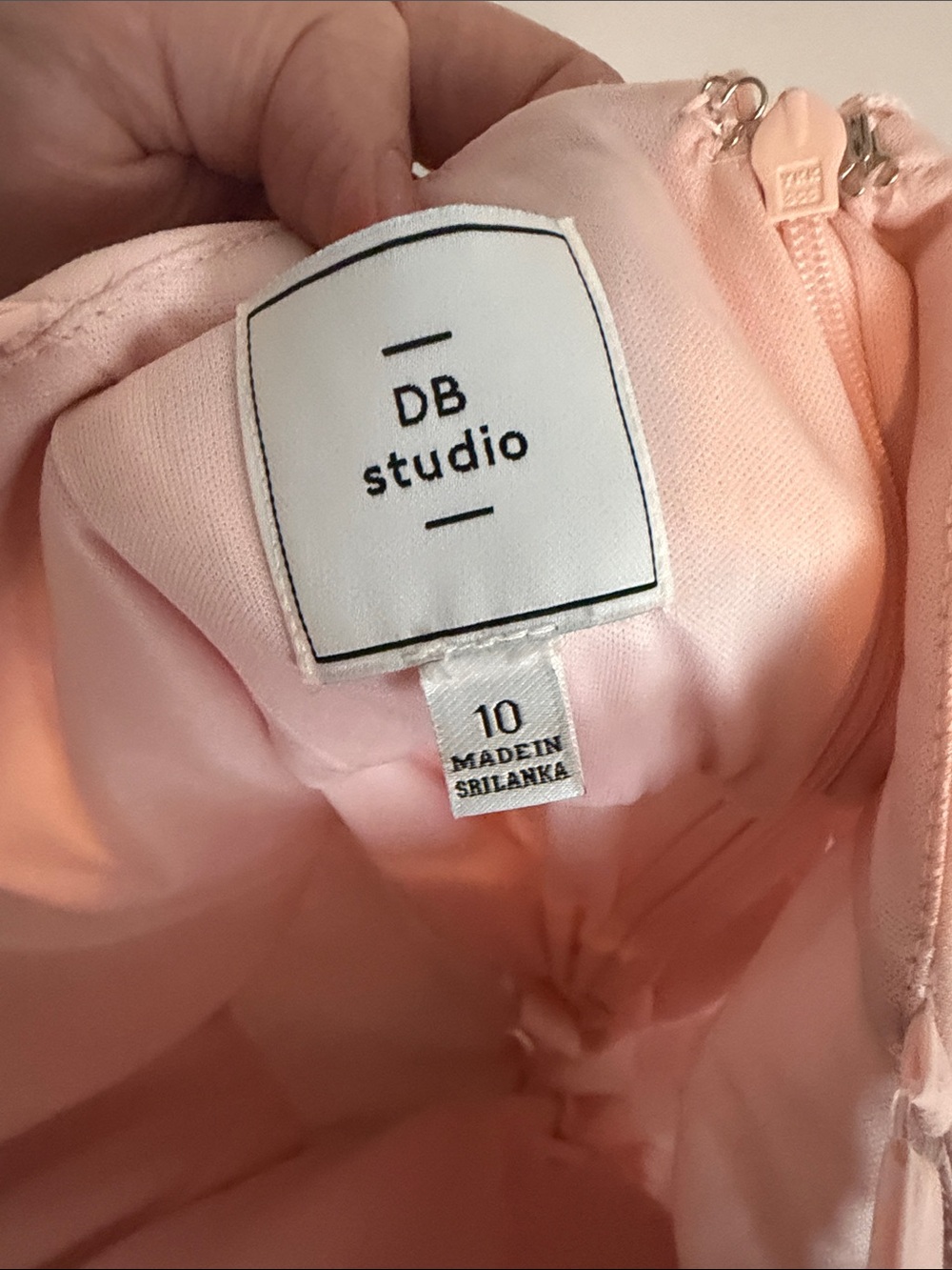 David's Bridal Light Blush Ruffle Maxi Dress - Picture 4 of 4